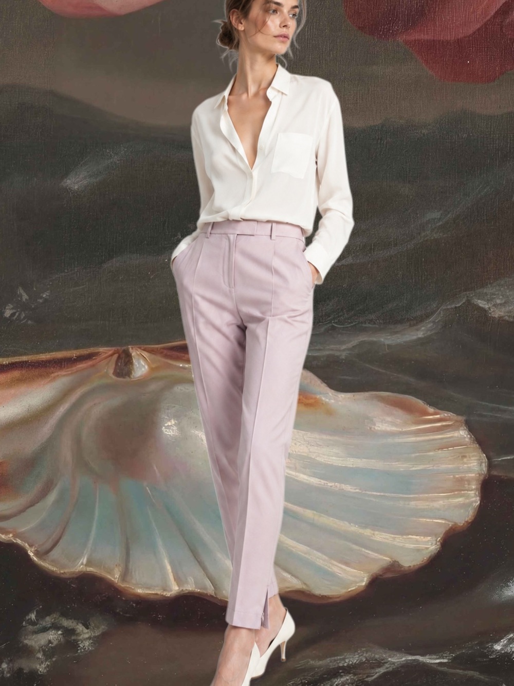 Maison Martin Margiela Lilac Straight-Leg Trousers - Picture 4 of 7